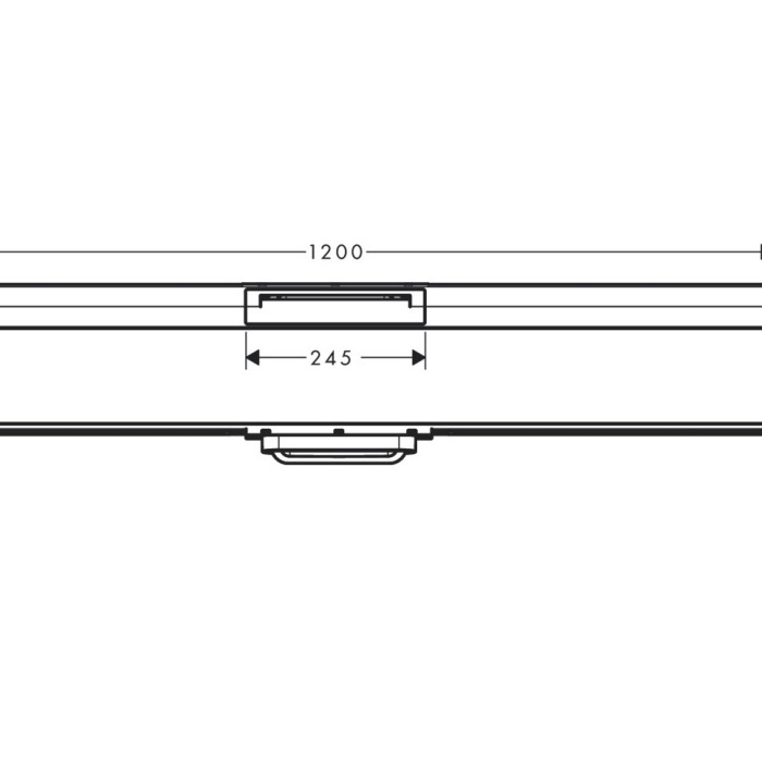 Внешняя часть трапа для душа 120 см, укорачиваемая RainDrain Flex Hansgrohe, хром арт. 56047000