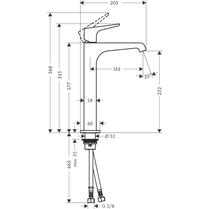 Смеситель для раковины Citterio E Axor, шлифованная медь арт. 36113950