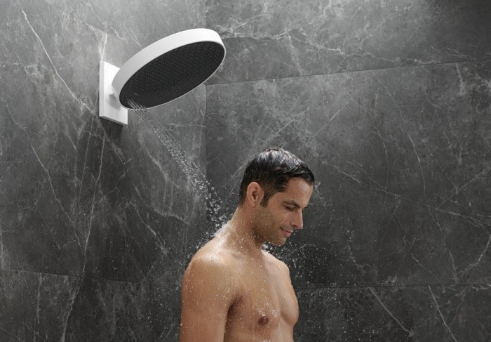 Верхний душ с настенным креплением скрытого монтажа Rainfinity Hansgrohe, бронза арт. 26234140