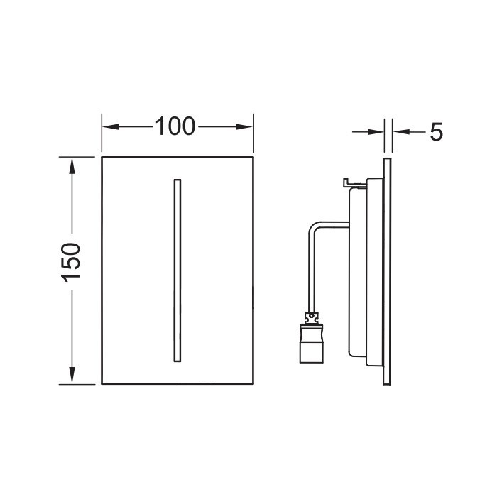 Лицевая панель, цвет: белый, filo velvet urinal TECE арт. 9242081