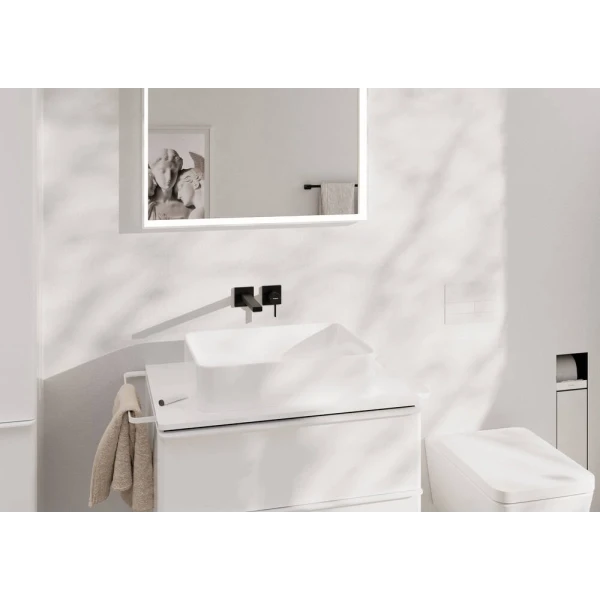 Смеситель для раковины скрытого монтажа, EcoSmart+, Hansgrohe Tecturis E, черный арт. 73051670