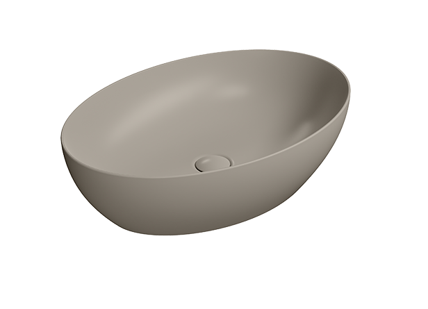 Раковина накладная 60х42х16 см, цвет tortora, санфарфор, Color-elements GSI арт. 884205