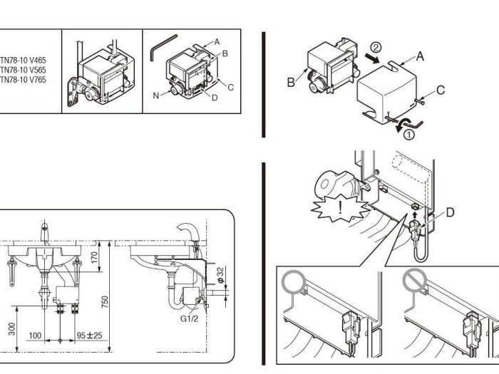 Автоматический смеситель для раковины, на 1 отверстие, Public TOTO, TEN12AWV505 цвет: хром