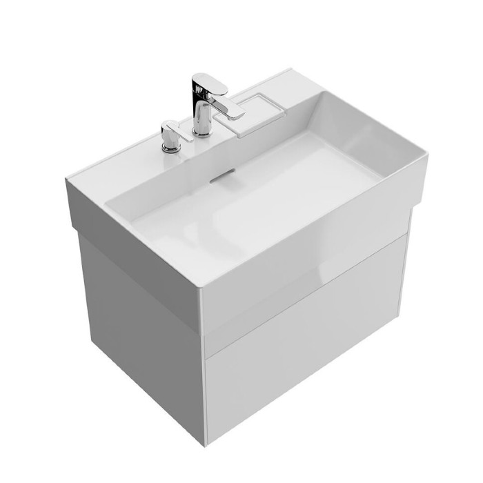 Тумба подвесная 2 ящика 70 см, Logica Kerama Marazzi, белый - LOG.70.2\WHT