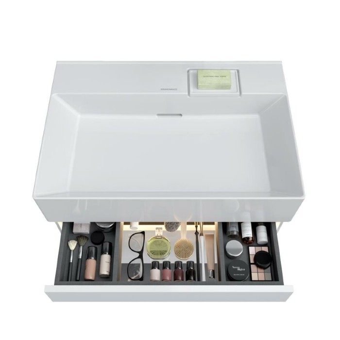 Тумба подвесная 2 ящика 70 см, Logica Kerama Marazzi, белый - LOG.70.2\WHT