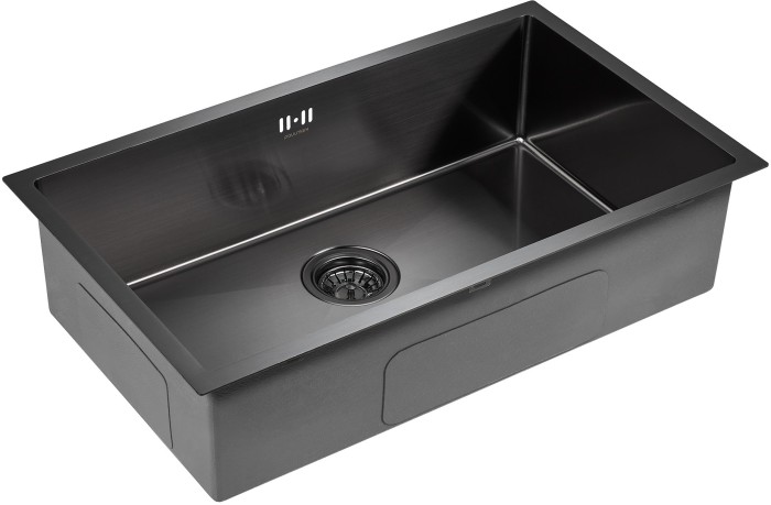 Мойка для кухни нержавеющая 740х440мм Paulmark VALDE, вороненая сталь - PM217444-GM