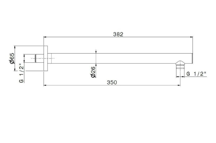 Кронштейн для душевой лейки, Ole Kerama Marazzi, золото - 27670KM.M0.071