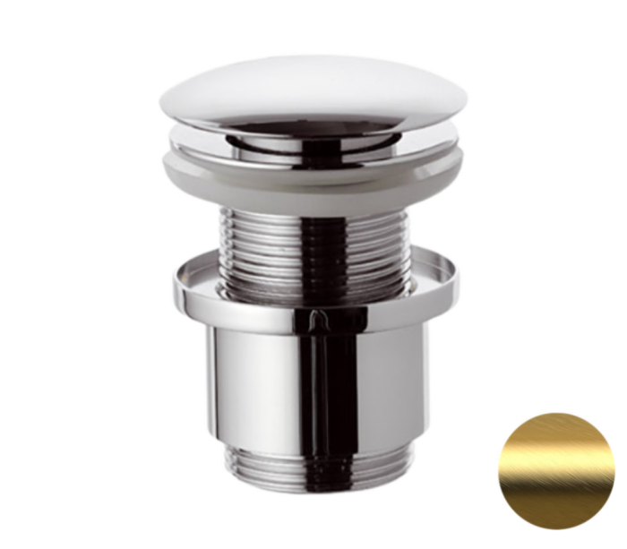 Донный клапан без перелива 1”1/4 золото матовый, Remer, 904CC2114BG