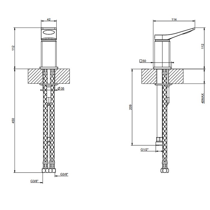 Рычаг удаленного управления., Gessi Rilievo, nero xl арт. 59047#299