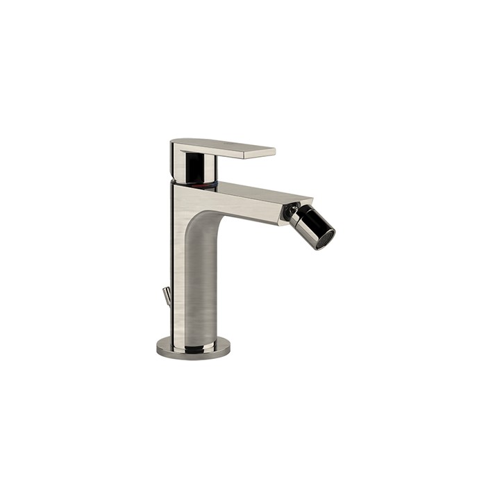 Смеситель для биде, на 1 отв, с донным клапаном, Gessi Emporio Via manzoni, finox brushed nickel арт. 38607#149