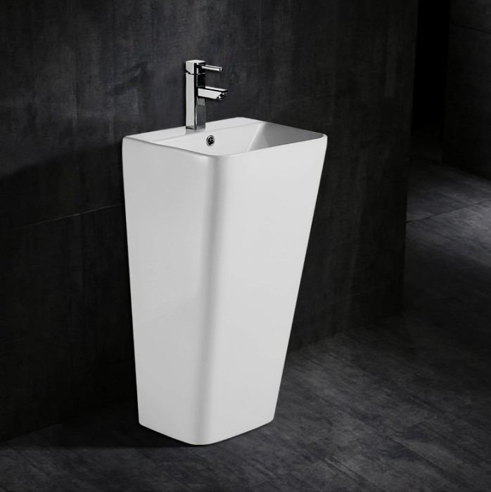 Раковина напольная FRETTA SQUARE 440х380х835 отдельностоящая прямоугольная, Azario FRETTA SQUARE - AZ-302