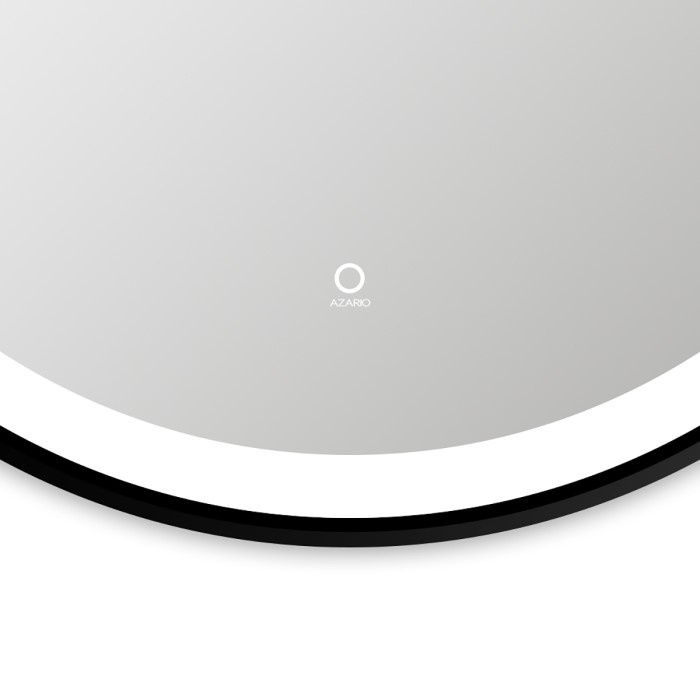 Зеркало D800 сенсорный выключатель с функцией диммера, алюминиевая черная рама, Azario Ника - AZ-Z-012CS