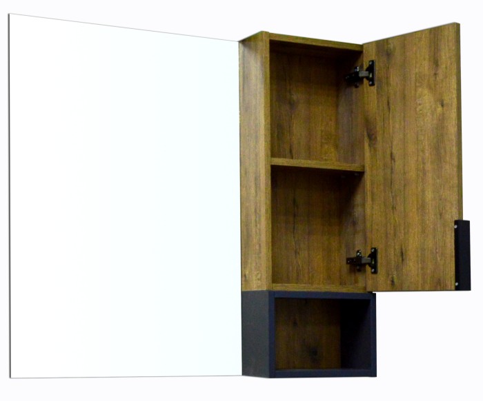 Зеркало-шкаф 90 880х160х800 цвет Дуб Веллингтон, Azario Gris - CS00080416