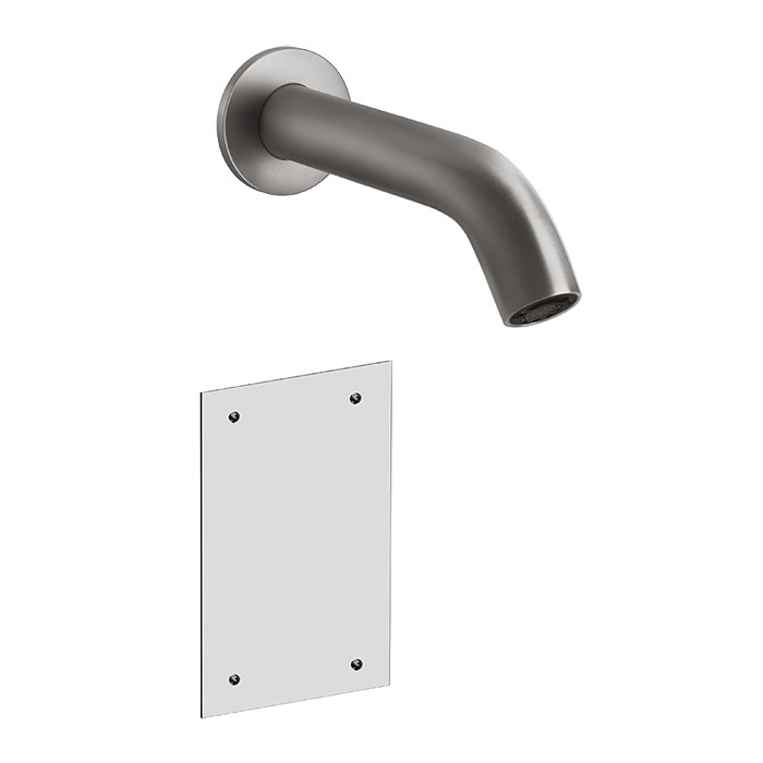 Смеситель для раковины, настенный, электронный, Gessi 316, steel brushed арт. 54015#239