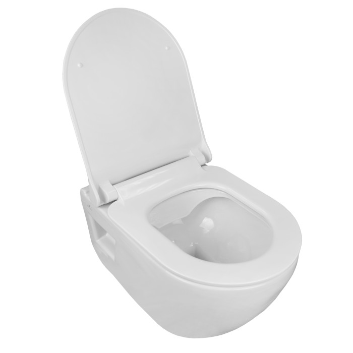 Готовый комплект инсталяция + унитаз Creo Ceramique Ocean plus подвесной безободковый с тонким сиденьем микролифт		 Azario - AZ-8010-1000+Ocean plus