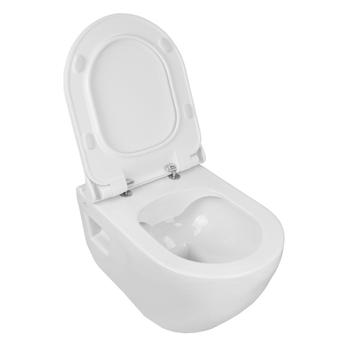 Готовый комплект инсталяция + унитаз Creo Ceramique Ocean plus подвесной безободковый с тонким сиденьем микролифт		 Azario - AZ-8010-1000+Ocean plus