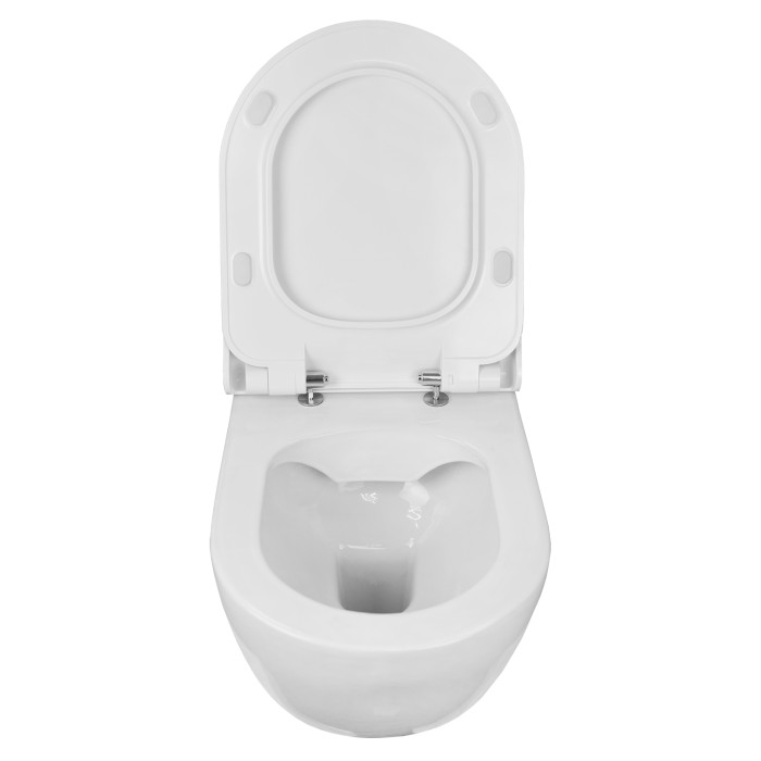 Готовый комплект инсталяция + унитаз Creo Ceramique Ocean plus подвесной безободковый с тонким сиденьем микролифт		 Azario - AZ-8010-1000+Ocean plus