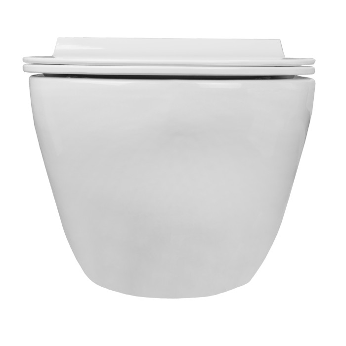 Готовый комплект инсталяция + унитаз Creo Ceramique Ocean plus подвесной безободковый с тонким сиденьем микролифт		 Azario - AZ-8010-1000+Ocean plus