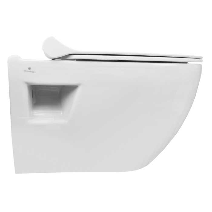 Готовый комплект инсталяция + унитаз Creo Ceramique Ocean plus подвесной безободковый с тонким сиденьем микролифт		 Azario - AZ-8010-1000+Ocean plus