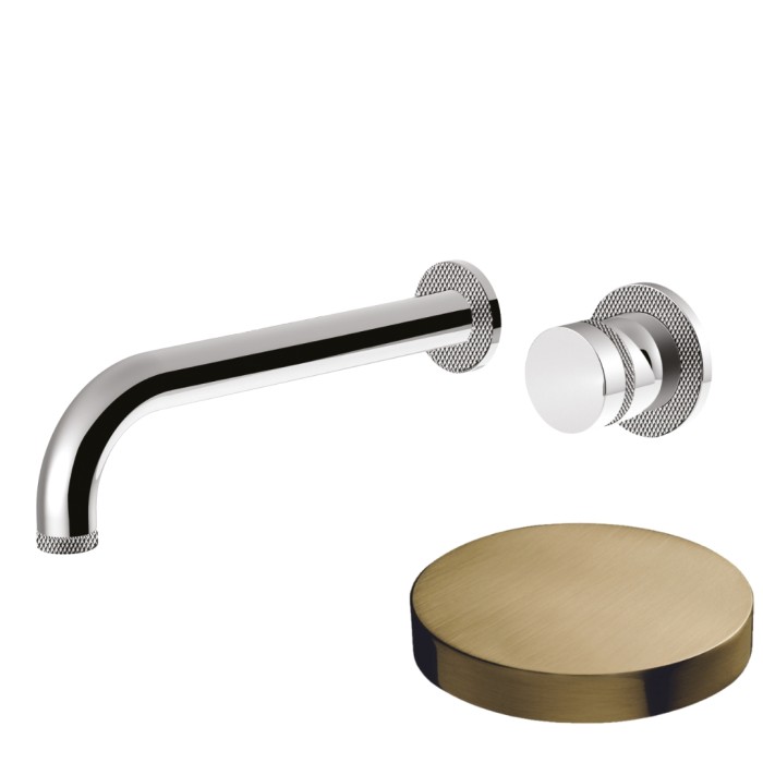 Смеситель встраиваемый для раковины, без донного клапана, Giulini My ring deluxe, золото брашированное арт. MR0025DLOSP