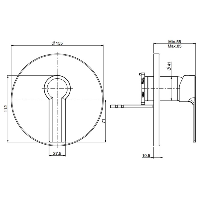 Fima Carlo Frattini Смеситель для душа, встраиваемый, Mast, F3139X1OR цвет: золото
