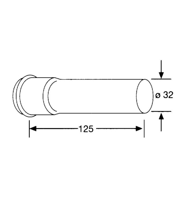 Удлинительная труба, Kludi, хром - 1049905-00