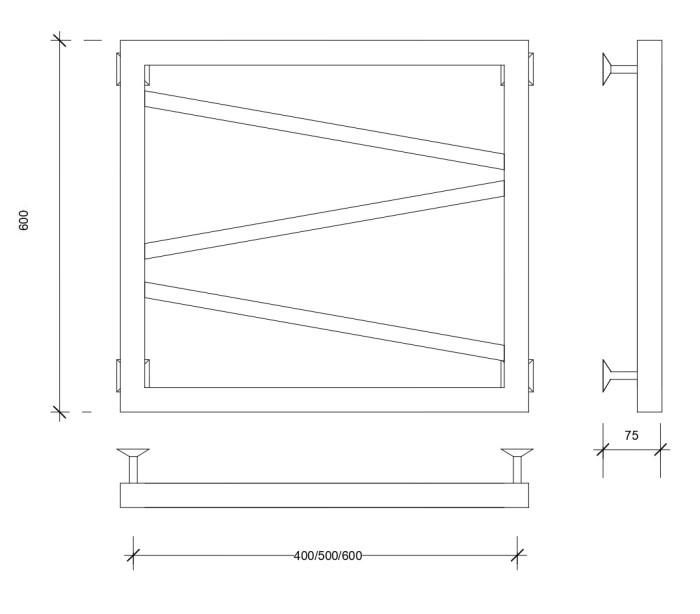 Полотенцесушитель водяной 60x50 Мирано (черный) Secado арт. 4603777482152