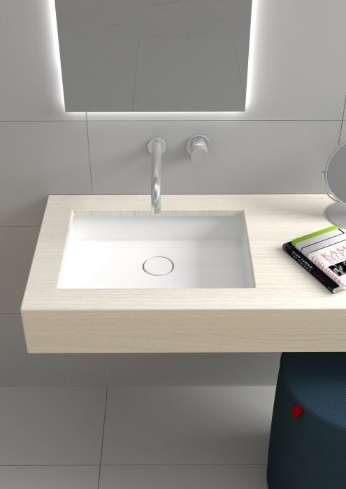 Раковина встраиваемая, 50х38 см, с креплениями, Olympia ceramica Sydney, белый глянцевый арт. LIL4450001