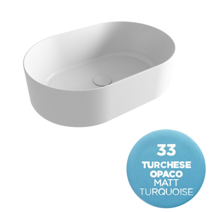 Накладная раковина 60x40x17 cm, Olympia ceramica Open, голубой матовый арт. OPE42OV60033