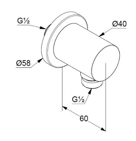 Соединение для шланга, nova fonte puristic Kludi, брашированное золото - 20543n0-15