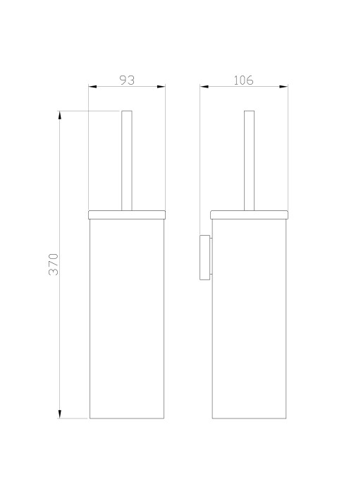 Туалетный ершик в комплекте, Wonzon & Woghand Easy, WW-8119 цвет: хром