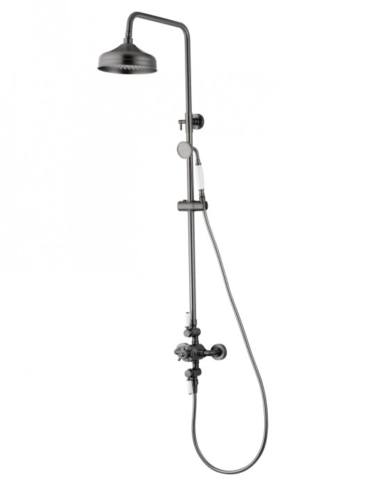 Душевая система с термостатом, Wonzon &amp; Woghand Retro, WW-B3041-BGG цвет: графит
