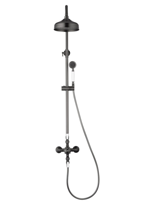 Душевая система с термостатом, Wonzon & Woghand Retro, WW-B3041-BGG цвет: графит