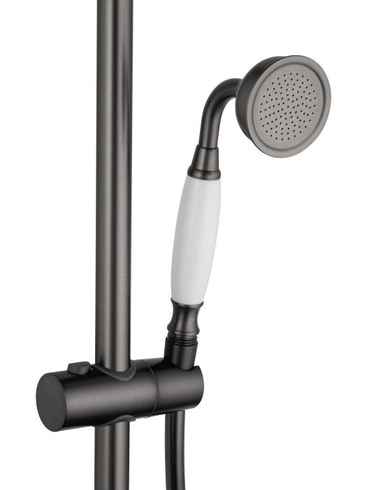 Душевая система с термостатом, Wonzon & Woghand Retro, WW-B3041-BGG цвет: графит