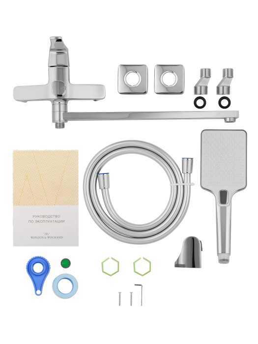 Смеситель для ванны, Wonzon & Woghand Flex, WW-639906-CR цвет: хром