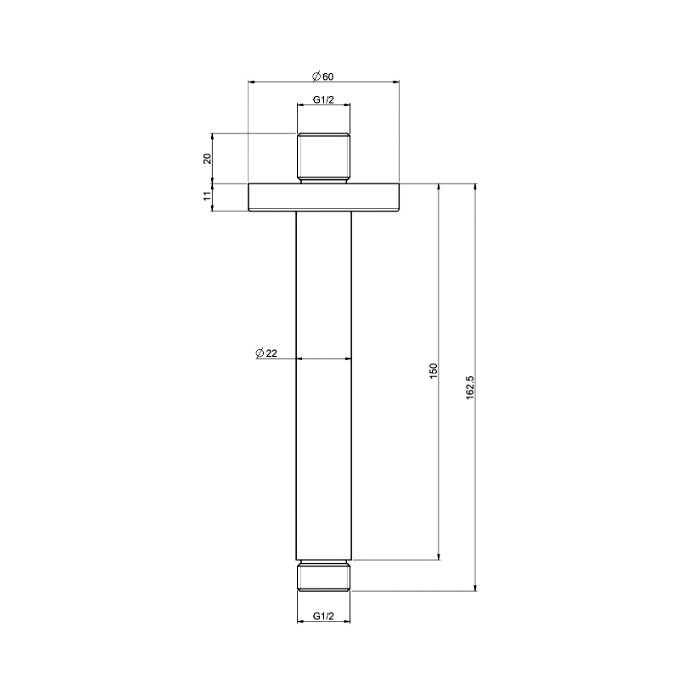 Fima Carlo Frattini Держатель верхнего душа 15см., потолочный, Wellness, F2584BS цвет: белый