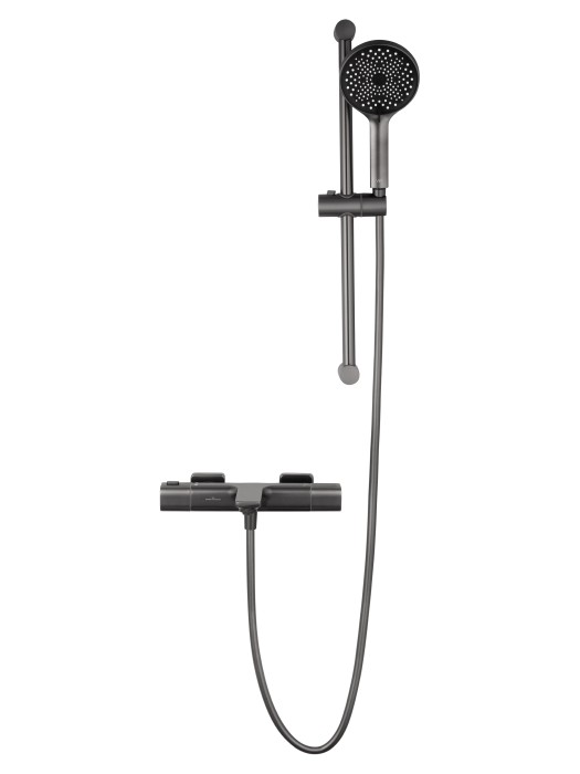 Смеситель для ванны с душевым гарнитуром и термостатом, Wonzon & Woghand Solid, WW-C2011-A-BGG цвет: графит