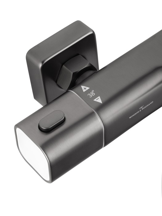 Смеситель для ванны с душевым гарнитуром и термостатом, Wonzon & Woghand Solid, WW-C2011-A-BGG цвет: графит