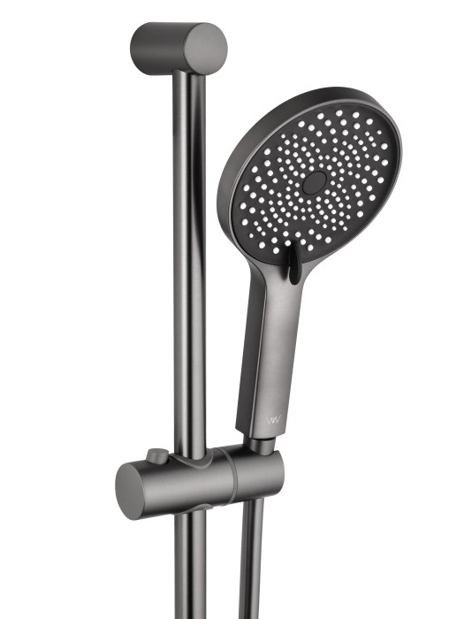 Смеситель для ванны с душевым гарнитуром и термостатом, Wonzon & Woghand Solid, WW-C2011-A-BGG цвет: графит