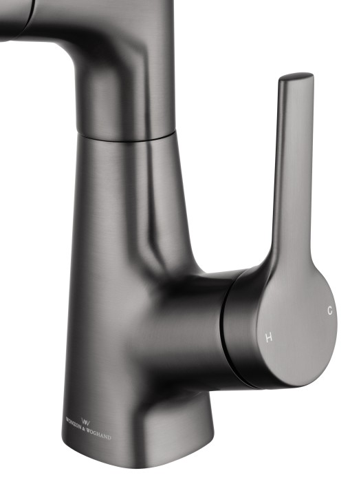 Смеситель для раковины с выдвижным изливом, Wonzon & Woghand, WW-121B108-BGG цвет: графит