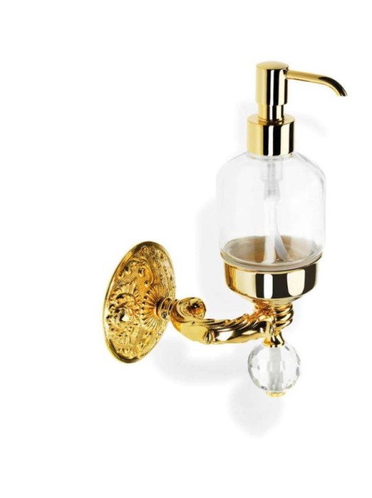 Настенный дозатор со стеклом Murano STIL HAUS Noto light, NT30V(08) цвет: хром