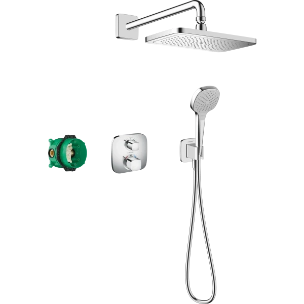 Душевая система скрытого монтажа с термостатом Ecostat E Croma E Hansgrohe, хром арт. 27953000