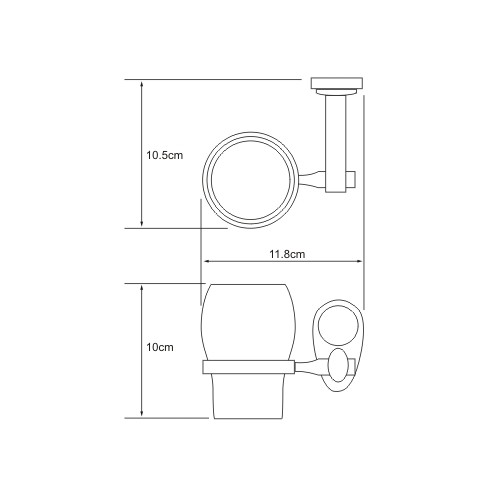 Подстаканник одинарный, хром WasserKRAFT Main К-9200 арт. K-9228