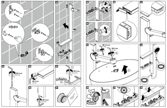 Душевая система скрытого монтажа без смесителя Rainfinity Hansgrohe, белый арт. 26842700