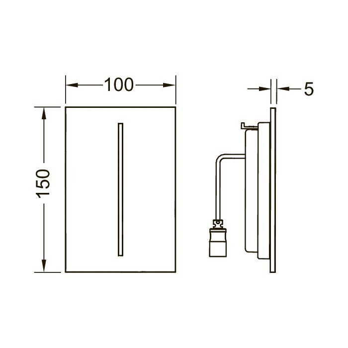 Лицевая панель, цвет: каменно-серый, filo velvet urinal TECE арт. 9242086