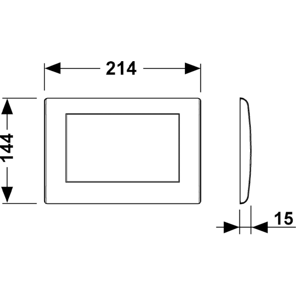 Панель смыва, 1 клавиша, белая глянцевая, planus TECE арт. 9240314