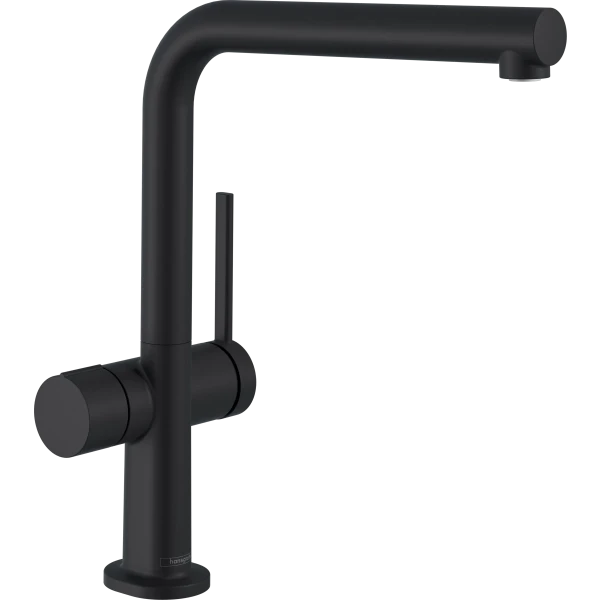Смеситель для кухни, с запорным вентилем, Hansgrohe Talis M54, черный арт. 72827670