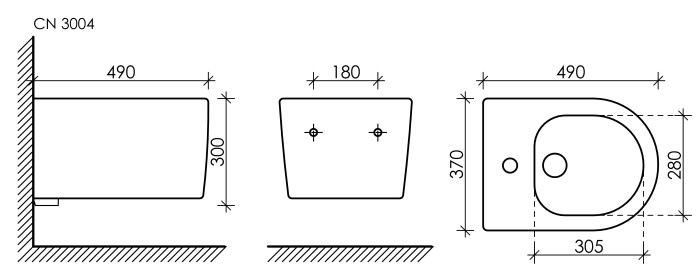 Биде Ceramicanova Moments, белый арт. CN3004