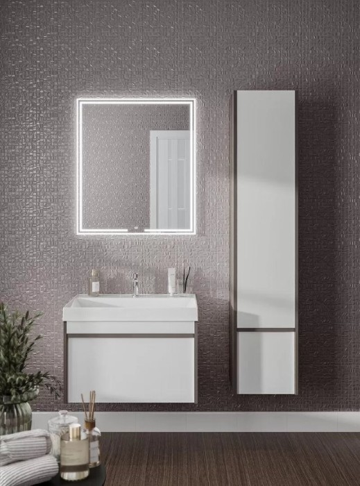 Зеркало MIO прямоугольное с диммером 800x700, Mio Kerama Marazzi, белый - MIO.mi.70\WHT