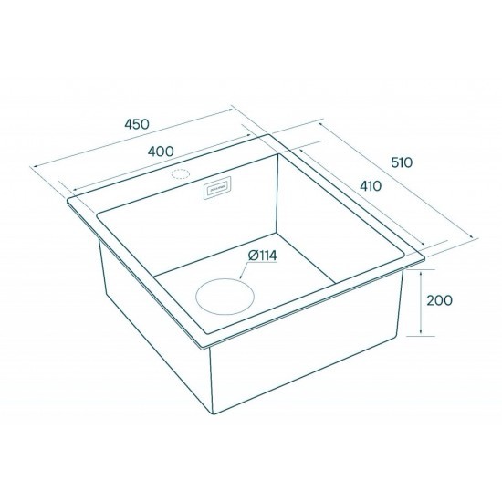 Мойка для кухни нержавеющая 450х510мм Paulmark NECKAR, брашированное золото - PM804551-BG